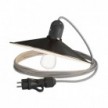 Eiva Snake Swing lámpabúrával, kültéri hordozható lámpa, 5 m textilkábellel, IP65 vízálló foglalattal és villásdugóval