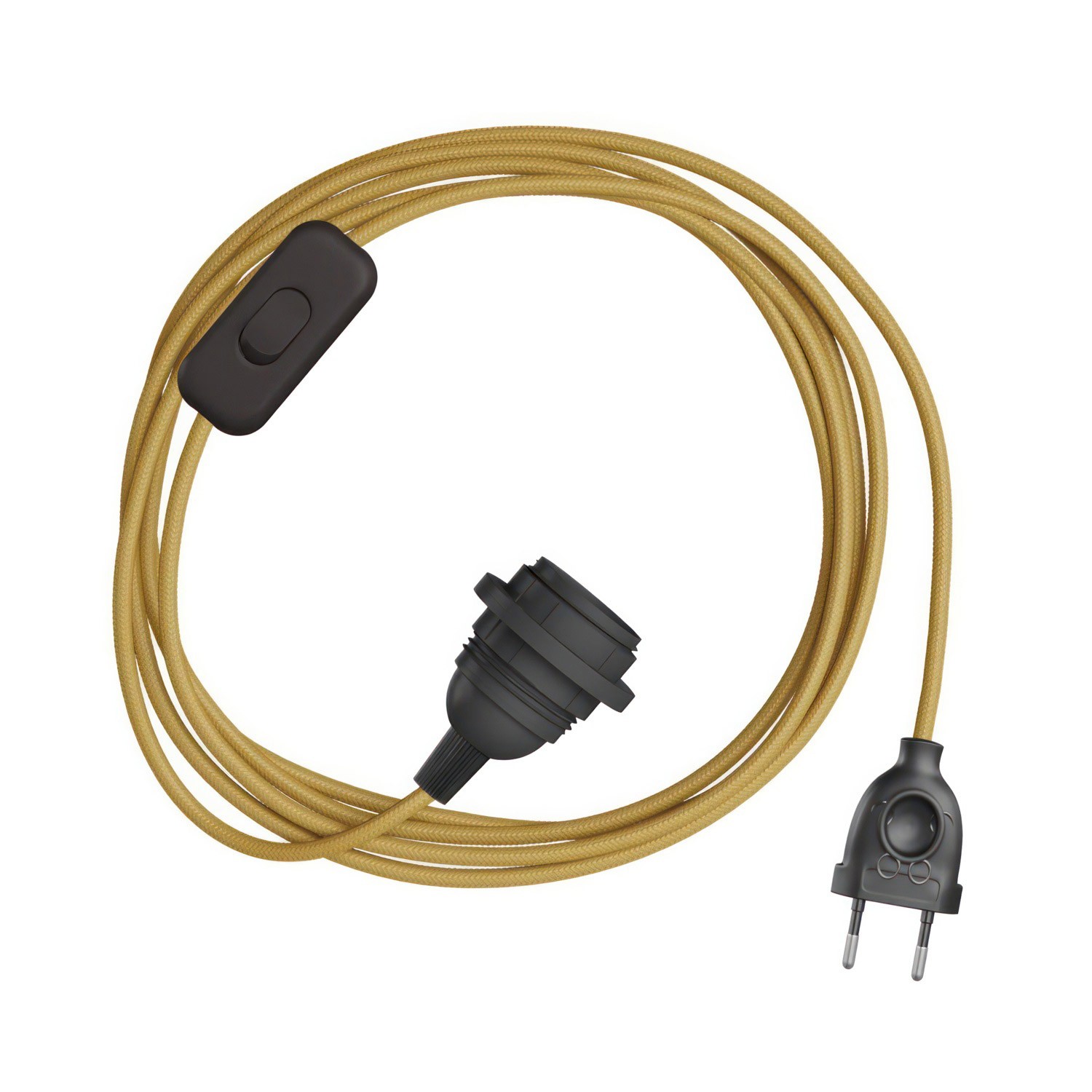 SnakeBis kábel foglalattal és színes textilkábellel lámpabúrához