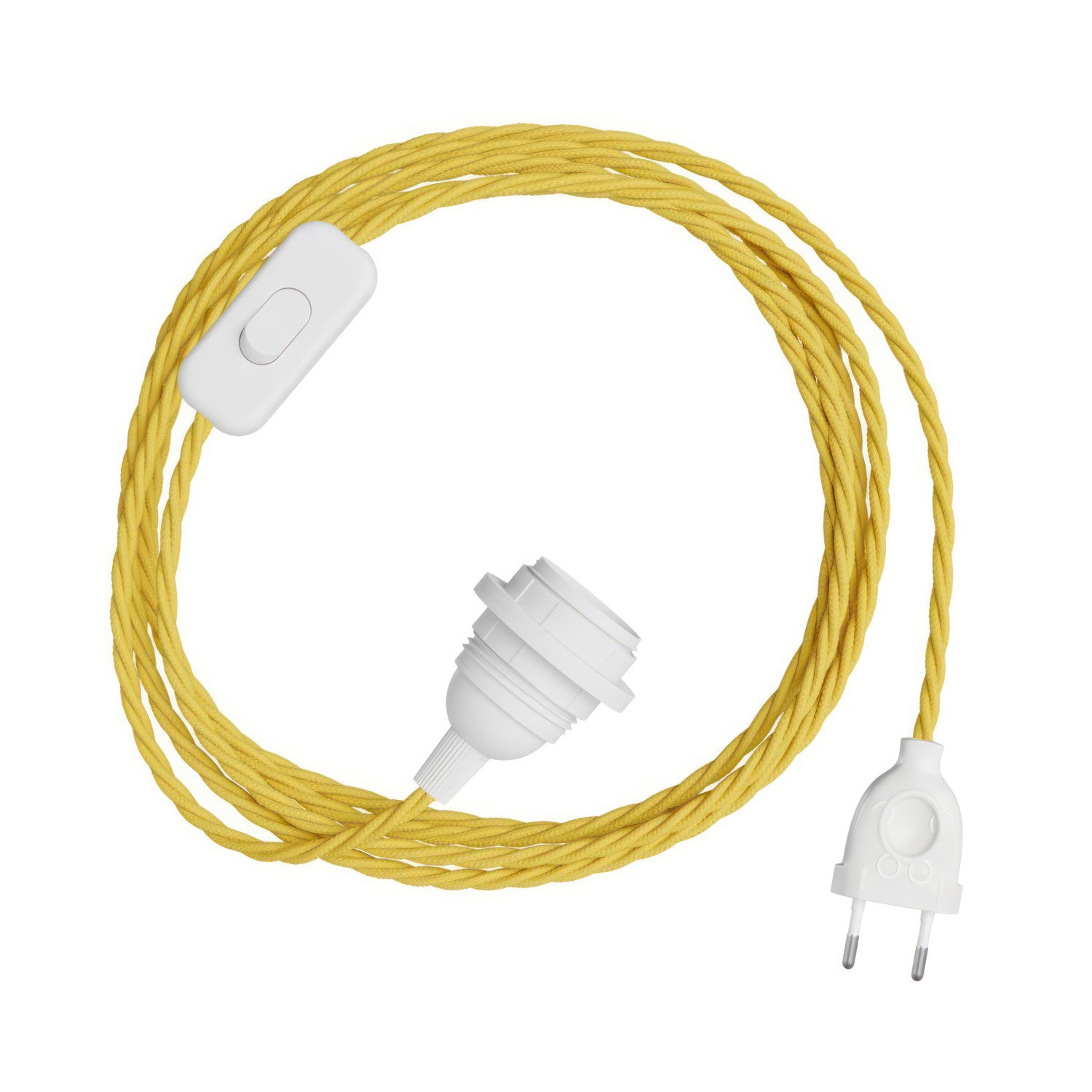 SnakeBis Csavart lámpabúrához - Kábel foglalattal és csavart textilkábellel