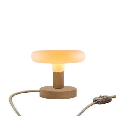 Posaluce Tányér fa asztali lámpa
