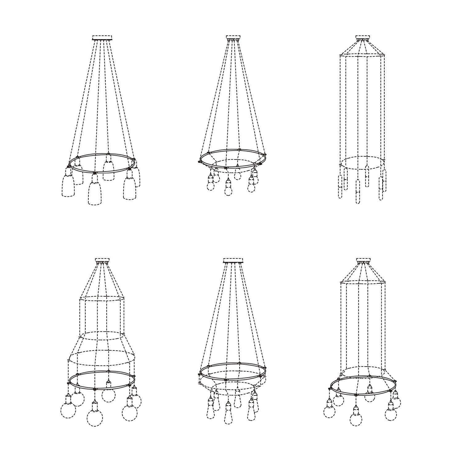 Kör alakú keret - szerkezet lámpákhoz