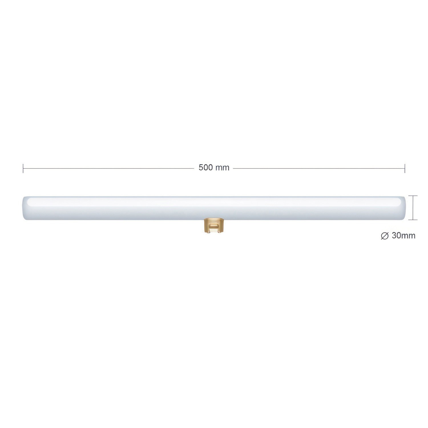 S14d LED lineáris opál izzó - Hossz 500 mm 6,2W 460 Lm 2700K dimmelhető - S14 rendszerhez