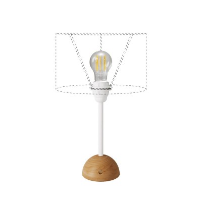 Hordozható és újratölthető Cabless12 lámpa csepp izzóval, amely lámpaernyővel használható
