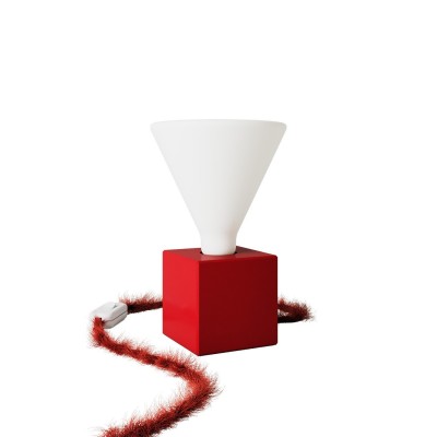 Piros asztali lámpa - Cubetto