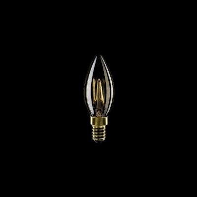 LED arany gyertya izzó C51 szénszálas jellegű izzószállal C35 3,5W E14 fényerőszabályozható 2700K