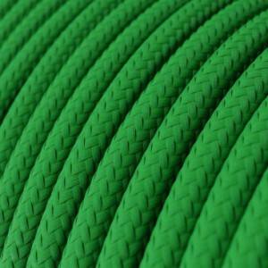 Műselyem textilkábel egyszínű RM06 Zöld
