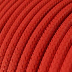 Műselyem textilkábel egyszínű RM09 Piros