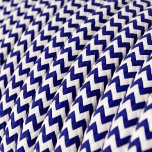 Műselyem textilkábel cikk-cakk RZ12 Kék