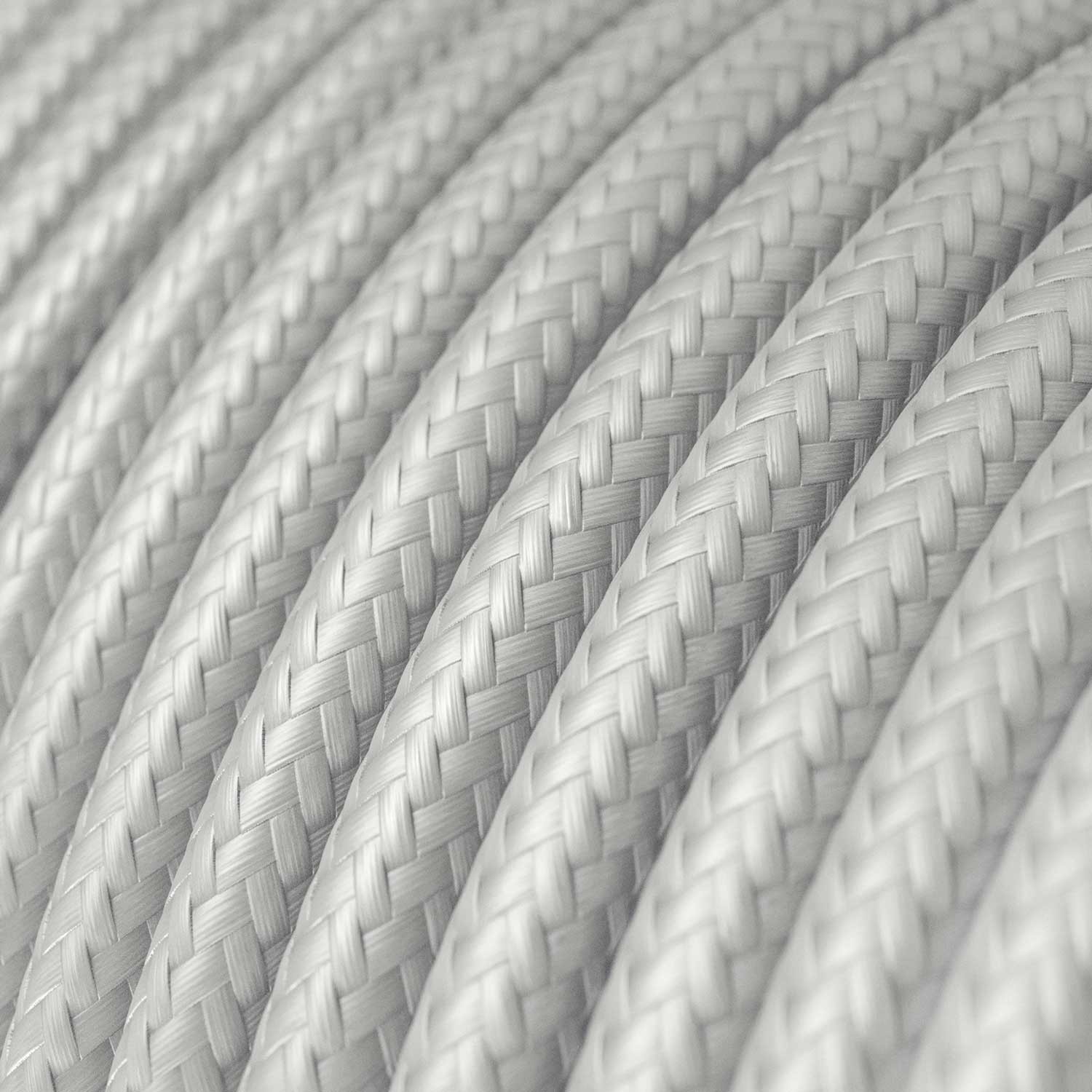 Műselyem textilkábel egyszínű RM02 Ezüst