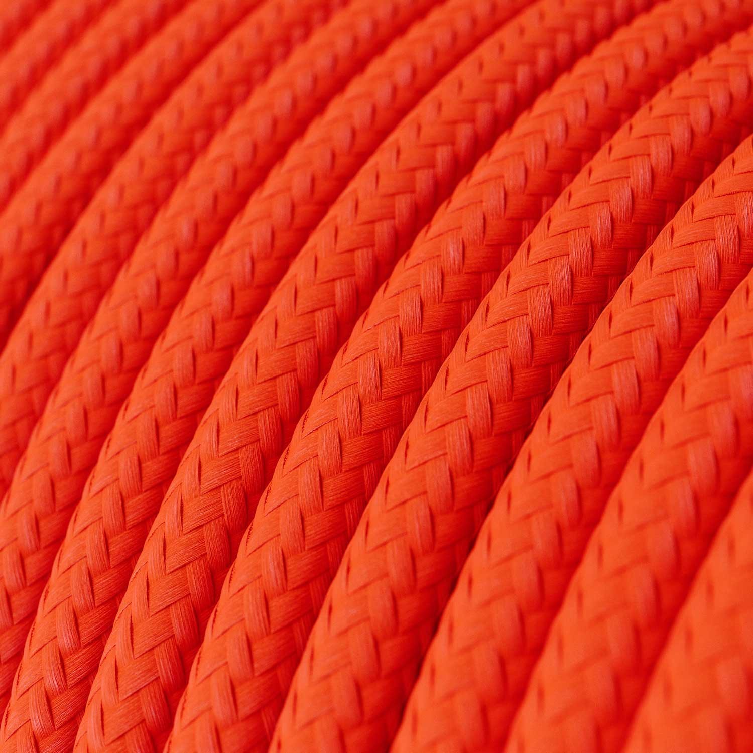 Műselyem textilkábel egyszínű RF15 Neonnarancssárga