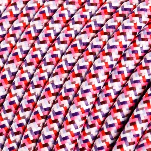 Műselyem textilkábel RX00 Pixel Fukszia