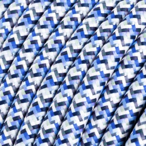 Műselyem textilkábel RX03 Pixel Türkiz