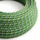 Műselyem textilkábel RX05 Pixel Zöld