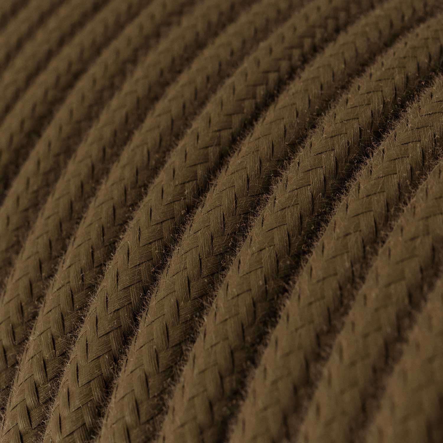 Pamut textilkábel egyszínű RC13 Barna