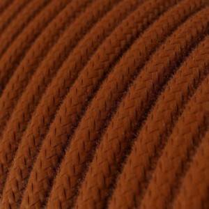 Pamut textilkábel egyszínű RC23 Csokibarna