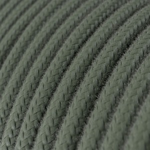 Pamut textilkábel egyszínű RC63 Zöldes szürke
