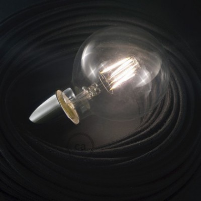 LED átlátszó izzó - Gömb G95 rövid izzószálas dekor vintage- 4W E27 2700K