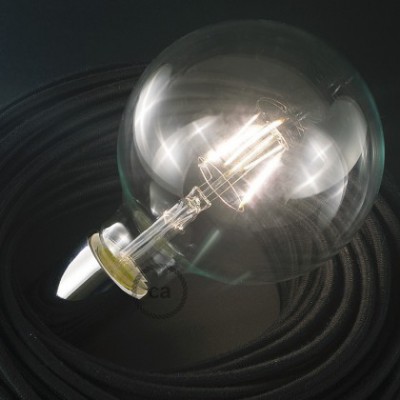 LED átlátszó izzó - Gömb XL G125 rövid izzószálas - 4W E27 2700K