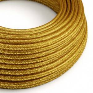 Csillámos műselyem textilkábel egyszínű RL05 Arany
