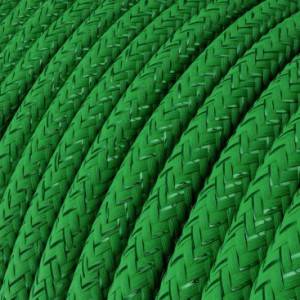 Csillámos műselyem textilkábel egyszínű RL06 Zöld