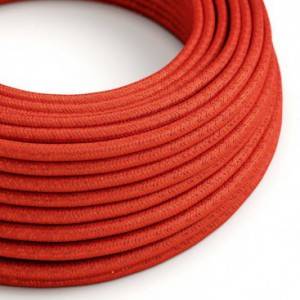 Csillámos műselyem textilkábel egyszínű RL09 Piros