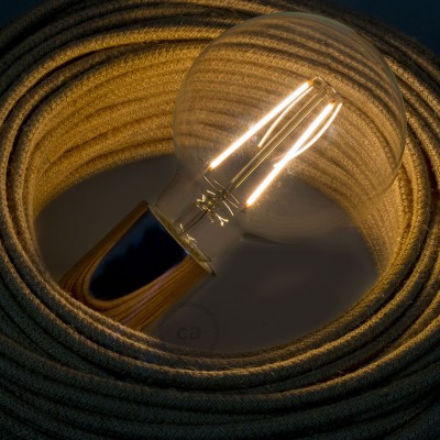 LED átlátszó izzó - Gömb G95 hosszú izzószálas dekor vintage 4W 2200K