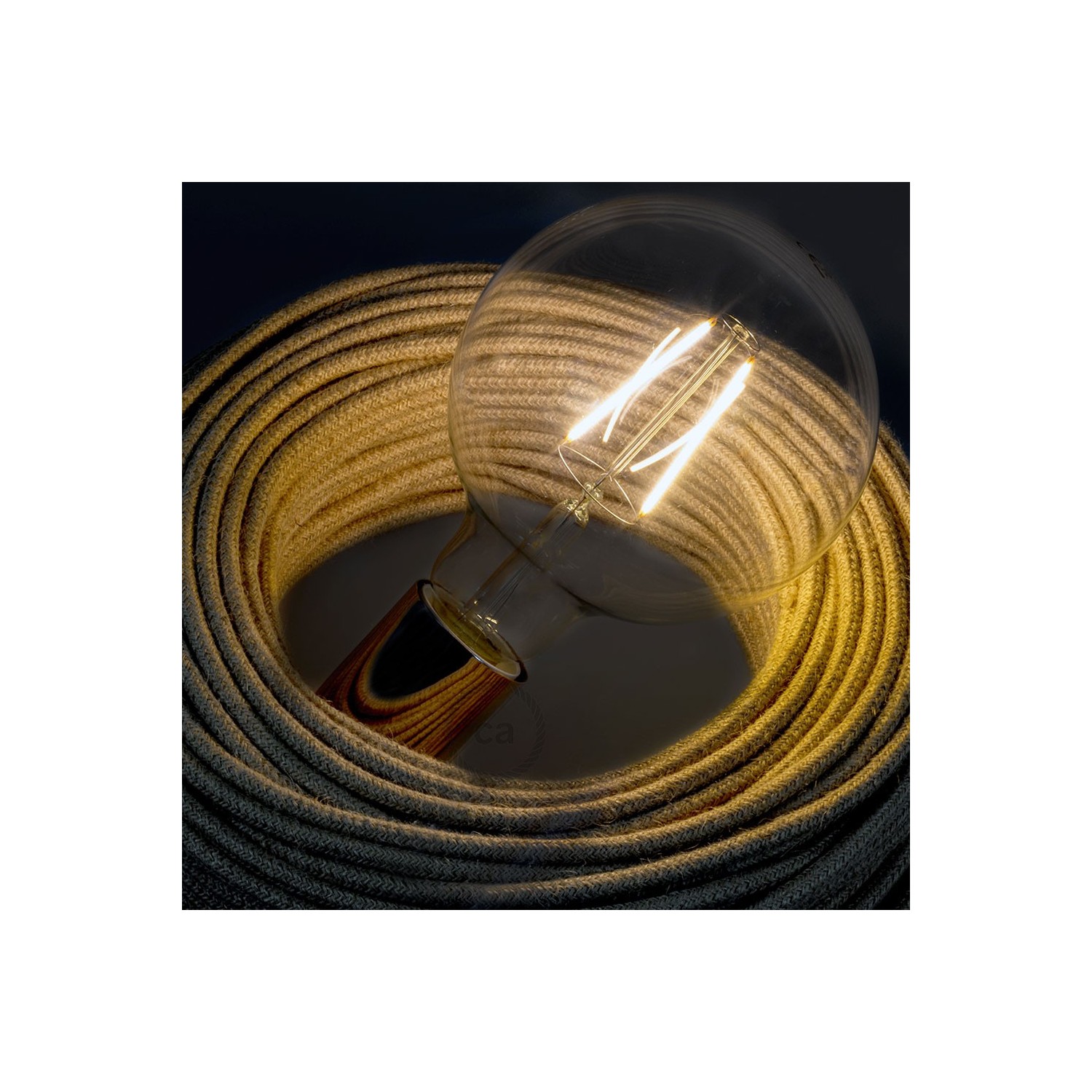 LED átlátszó izzó - Gömb G125 hosszú izzószálas dekor vintage 4W 2200K