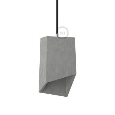 Prism cement lampshade with cable retainer and E27 lamp holder