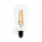 LED átlátszó izzó - Edison ST64 hosszú izzószálas dekor vintage - 7.5W E27 dimmelhető 2200K