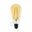 LED Arany izzó - Edison ST64 hosszú izzószálas dekor vintage - 4W E27 2000K