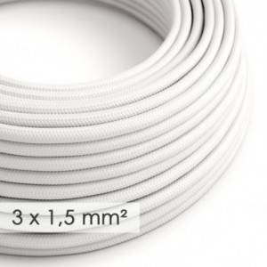 Nagy keresztmetszetű elektromos kábel 3x1,50 kerek - műselyem Fehér RM01