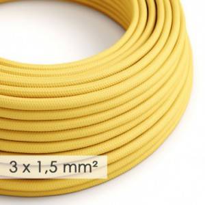 Nagy keresztmetszetű elektromos kábel 3x1,50 kerek - műselyem Sárga RM10