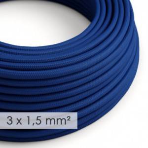 Nagy keresztmetszetű elektromos kábel 3x1,50 kerek - műselyem Kék RM12