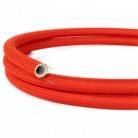 Creative-Tube rugalmas kábelcsatorna, piros műselyem RM09 szövetburkolattal, 20 mm átmérőjű