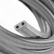 Fényfüzér kábel ezüst műselyem - CM02