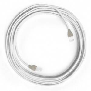 LAN Ethernet kábel Cat 5e RJ45 csatlakozókkal - pamut szövet RC01 Fehér