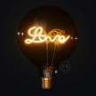 LED Arany izzó asztali lámpához - Gömb G125 “Love” dokor vintage - 5W E27 2000K