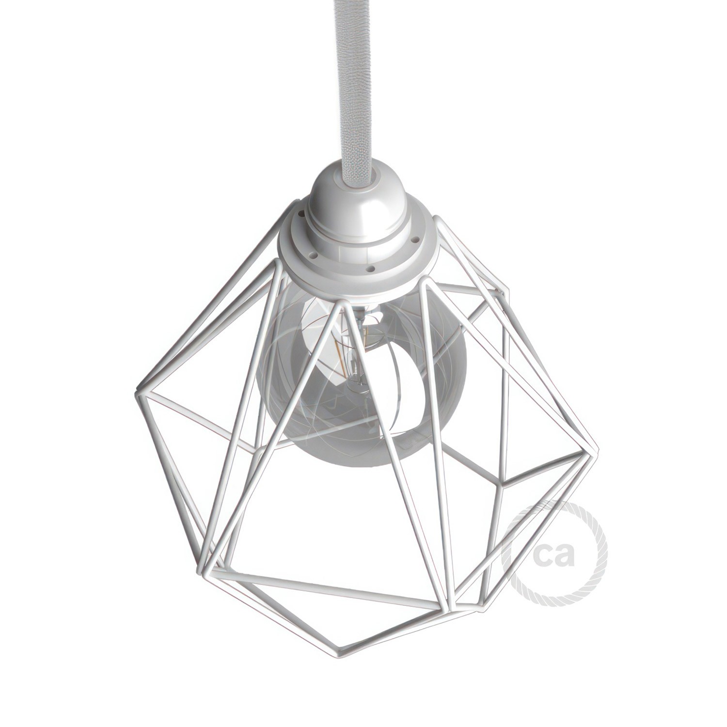 Fém lámpabúra Gyémánt szabadon álló E27-es izzóhoz