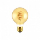 LED izzó Gömb G80 arany Croissant spirálos izzószállal 5W E27 dimmelhető 2000K