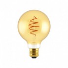 LED izzó Gömb G95 arany Croissant spirálos izzószállal 5W E27 dimmelhető 2000K