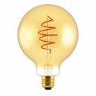 LED izzó Gömb G125 arany Croissant spirálos izzószállal 5W E27 dimmelhető 2000K