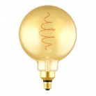 LED XL izzó Gömb G200 arany Croissant spirálos izzószállal 8.5W E27 dimmelhető 2000K