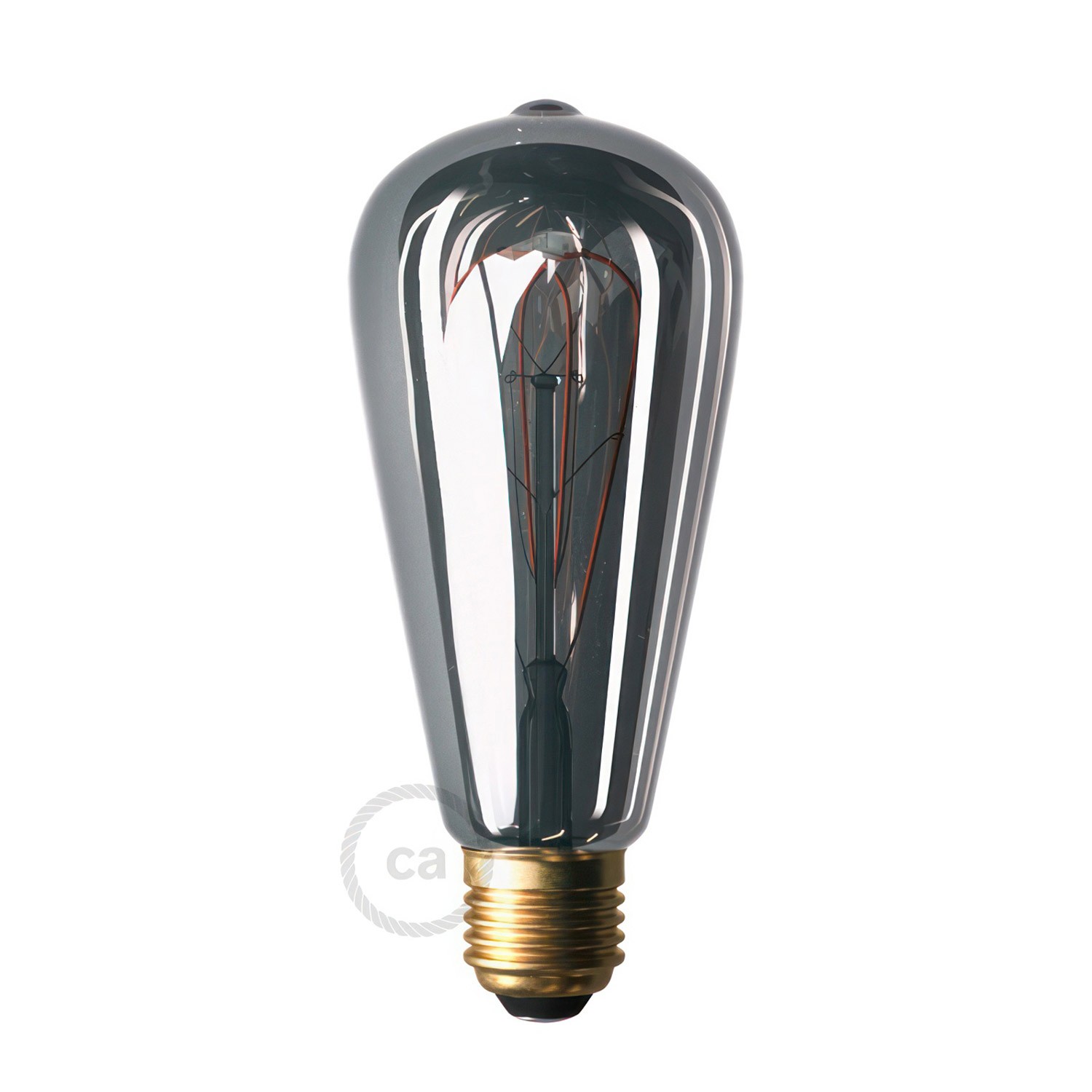 Póklámpa - 3 függesztékes lámpa szövetkábellel és Csepp lámpabúrával - Made in Italy
