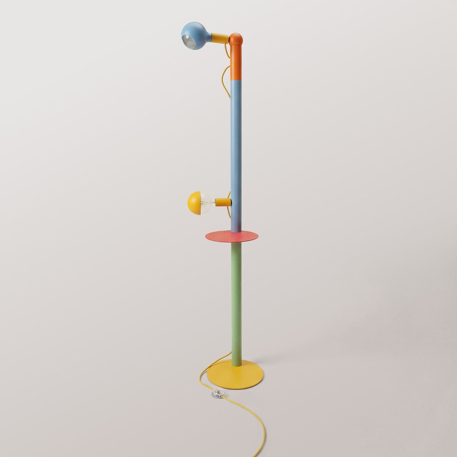 Rocco XXL - Multicolor állólámpa UK villásdugóval és Maria, illetve Camo izzóval