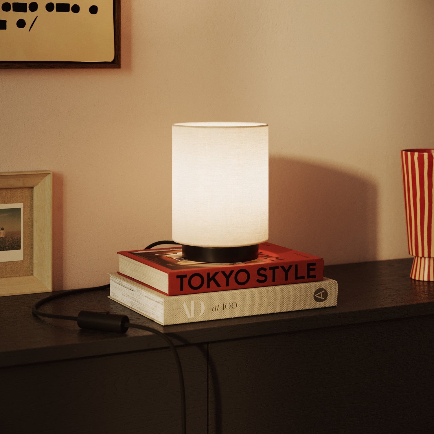 Paralume Cilindro S in tessuto con attacco E27 - Made in Italy - Arenal Sabbia