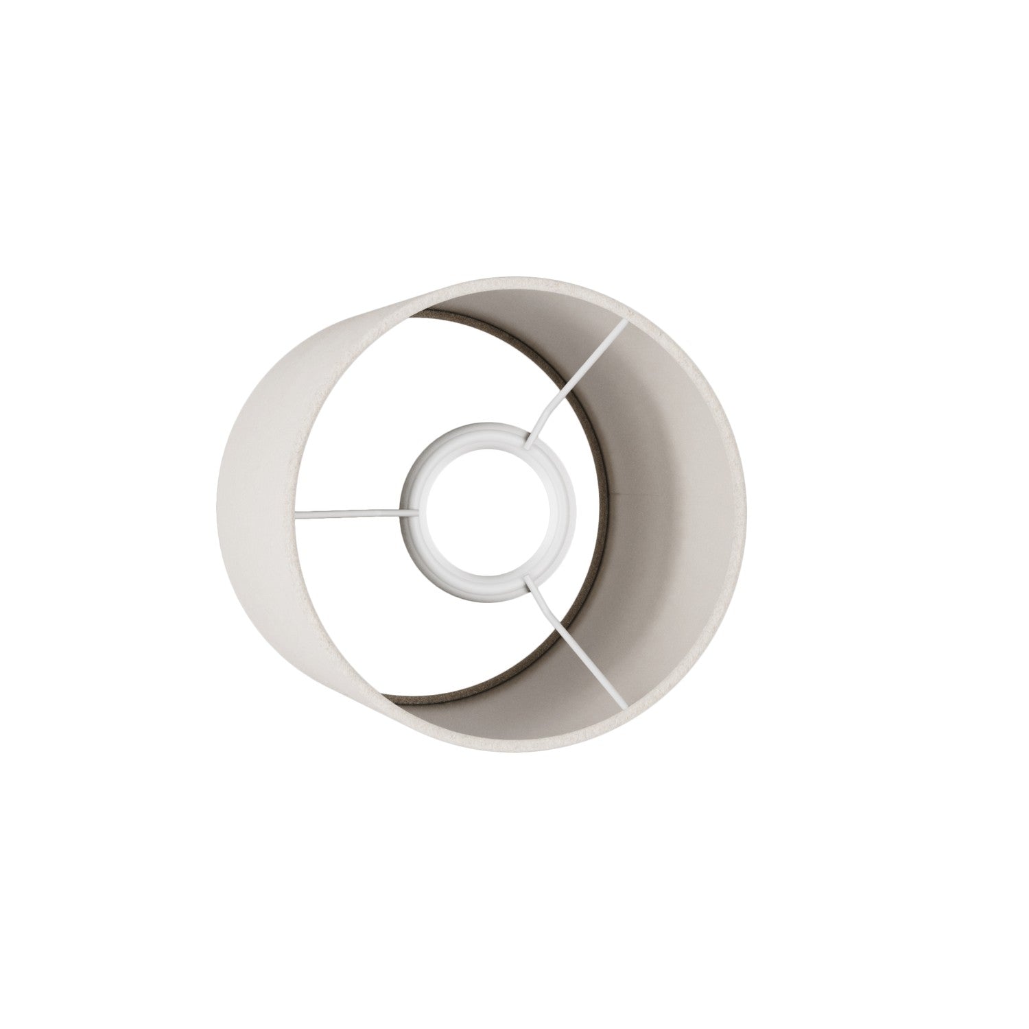 Paralume Cilindro S in tessuto con attacco E27 - Made in Italy - Lana Sabbia