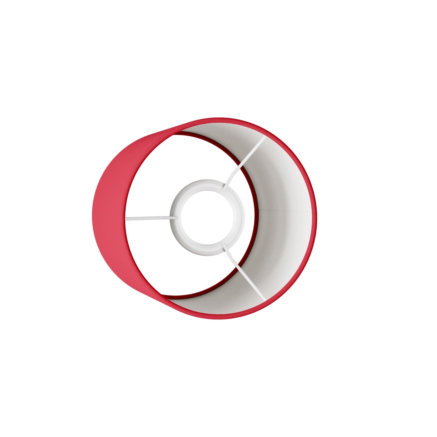 Paralume Cilindro S in tessuto con attacco E27 - Made in Italy - Teletta Rosso