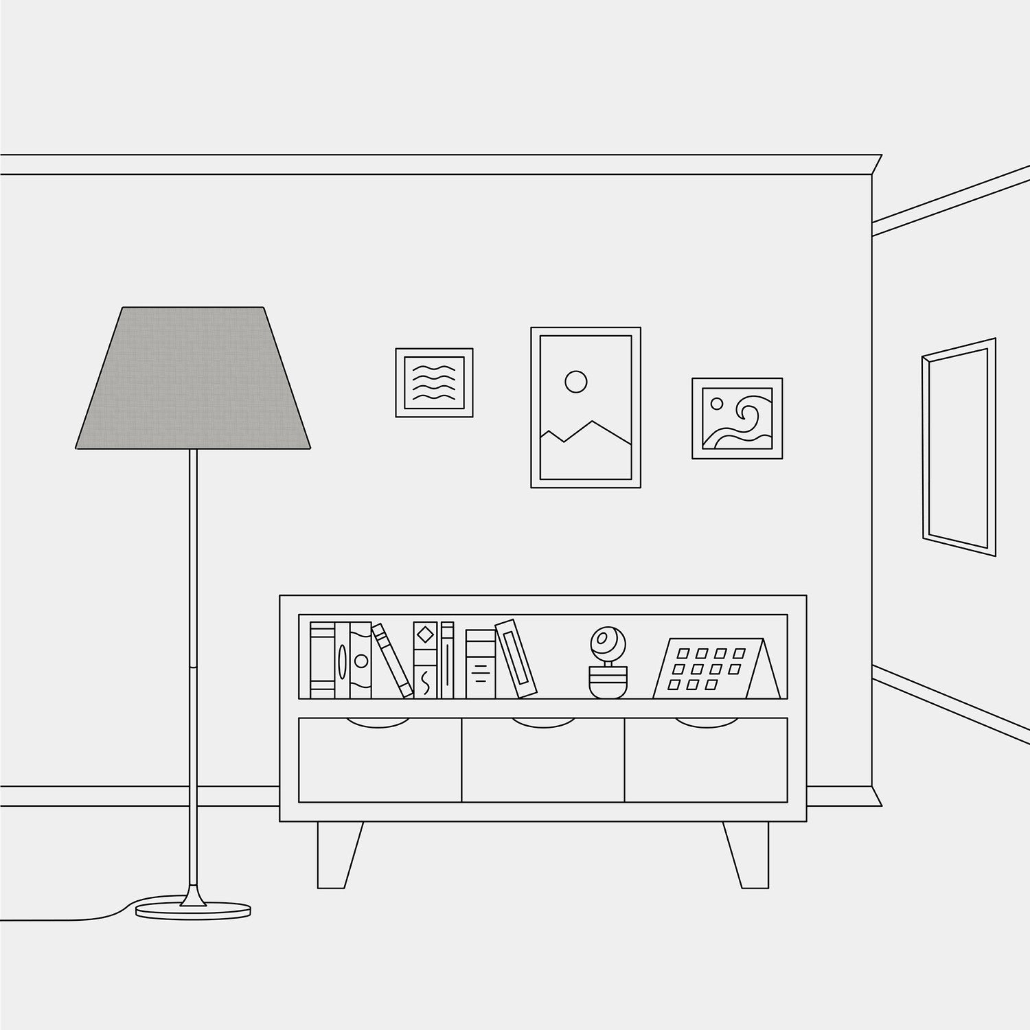 Paralume Impero L per lampada da tavolo o applique con attacco E27 - Made in Italy - Camelot Grigio