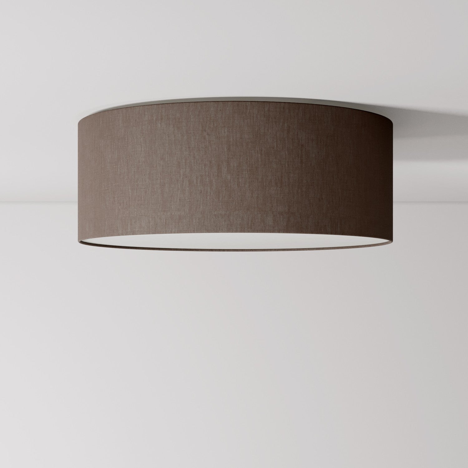 Plafoniera in tessuto Medium Slim - Made in Italy - Camelot Marrone