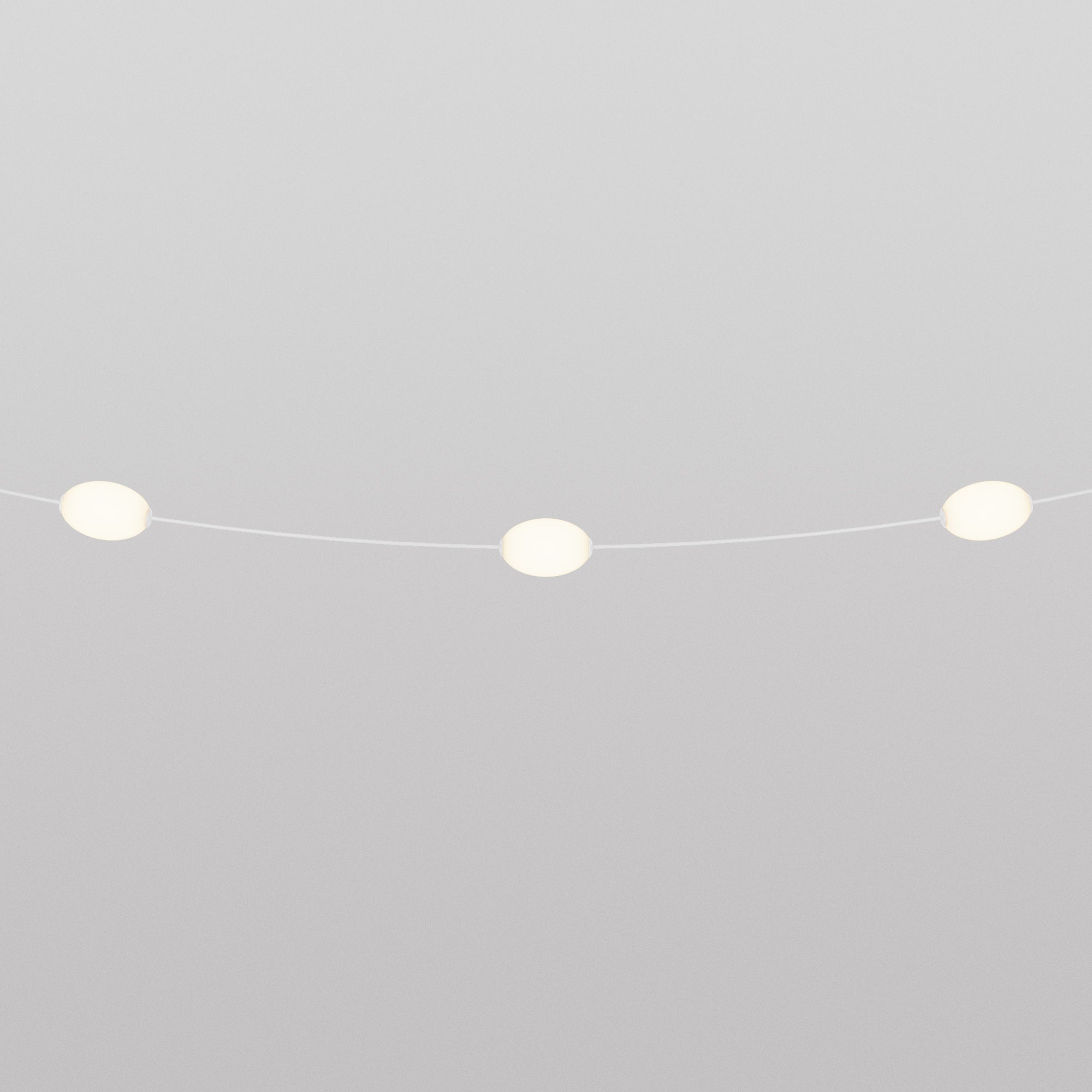 Catena luminosa 3 punti luce da esterno IP67 Bianco sabbia - Marina3